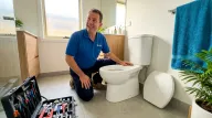 AI-generated social media post for a plumbing business