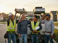 Roofing crew end of week