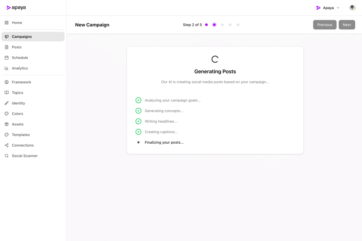 apaya AI Post Generation Process