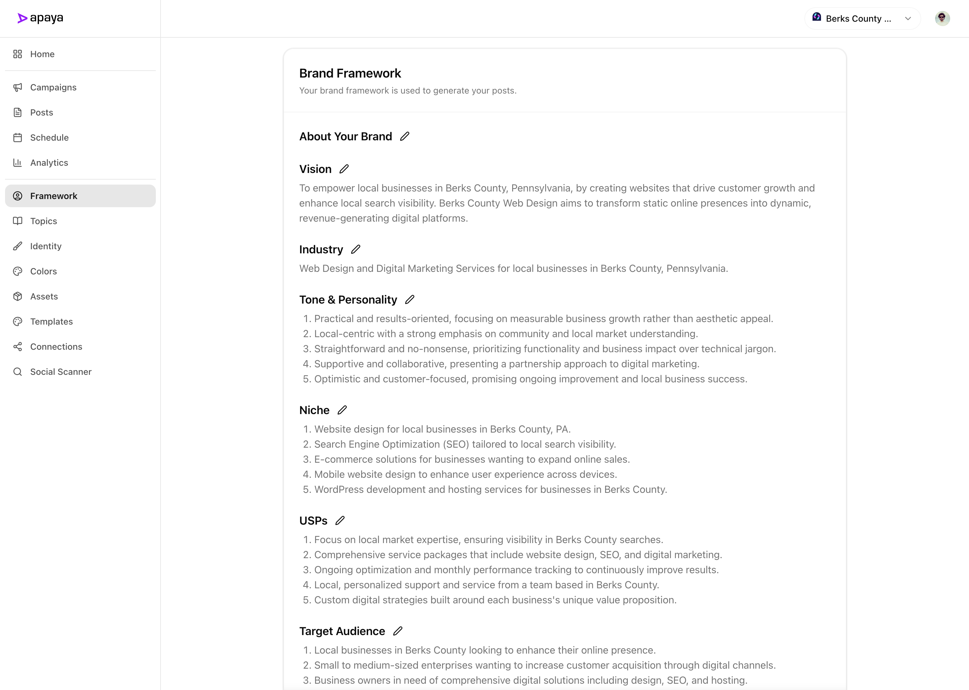 Apaya Brand Framework