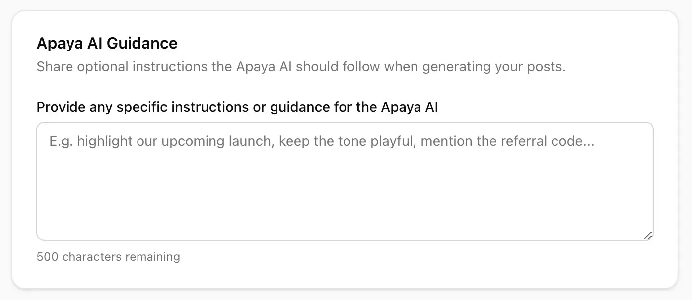 apaya AI guidance