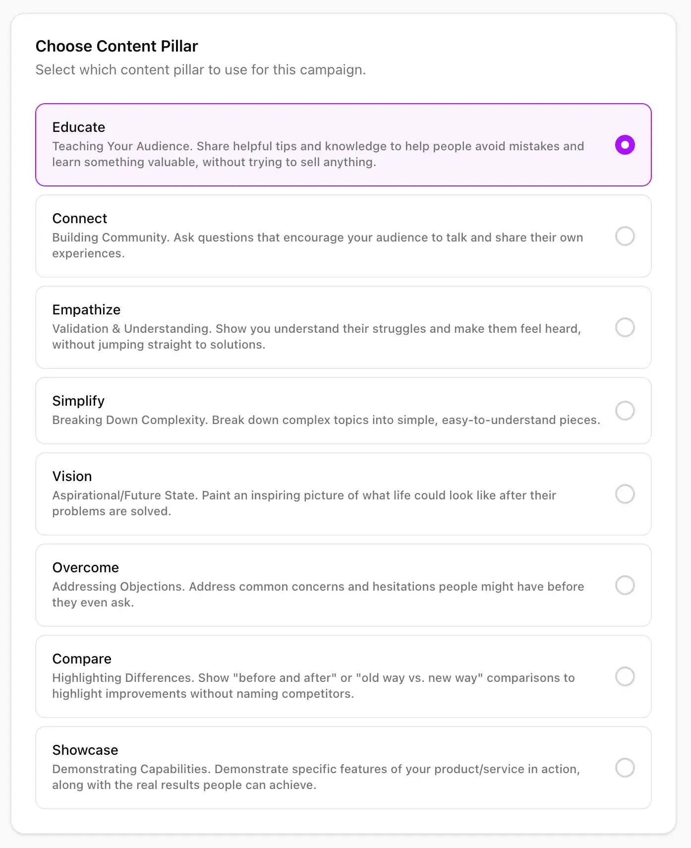 apaya choose content pillar