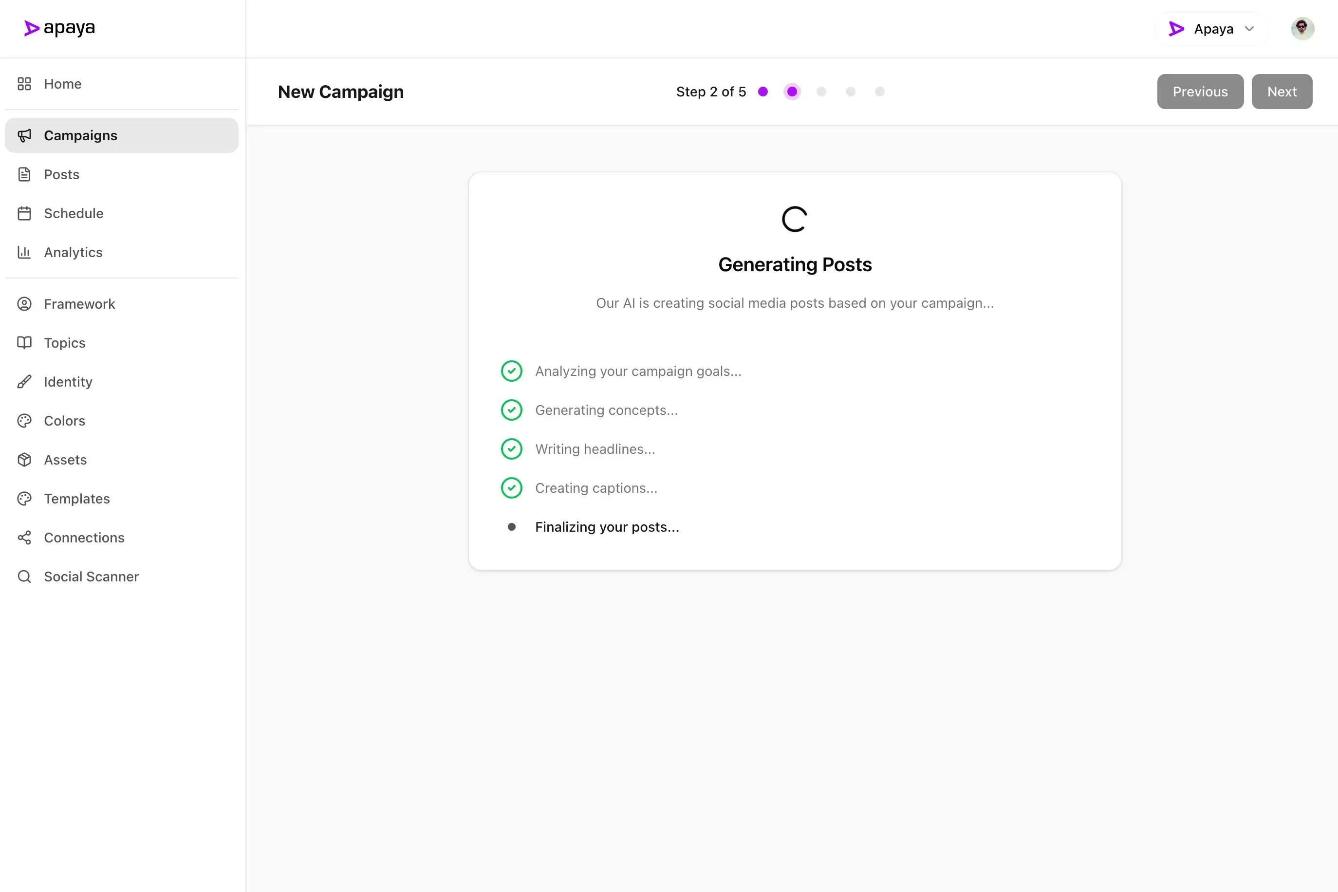 apaya generating posts