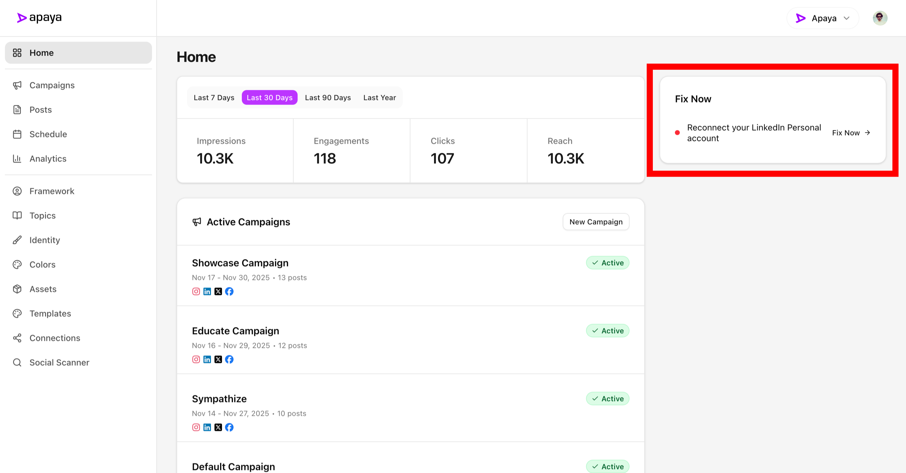 Apaya Dashboard Fix Now Alerts